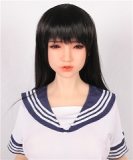 Sanhui Doll New Body 158cm/5ft2 E-cup Body #43 Head Silicone Sex Doll with Real Skin in Plaid Office Outfit