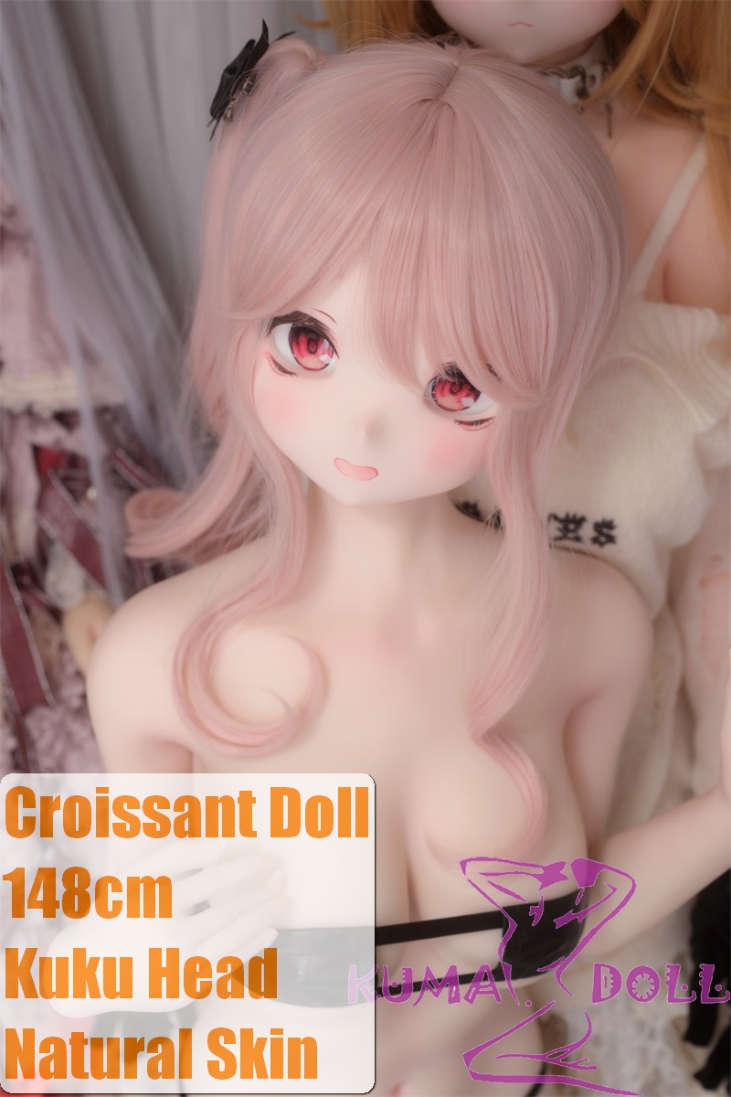 Croissant Doll 148cm Kuku Anime Sex Doll Soft vinyl head + S-TPE body Pink Hair