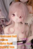 Croissant 148cm Kuku anime sex doll with pink hair full-body view