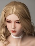 Sanhui Doll New Body 158cm/5ft2 E-cup Body #43 Head Silicone Sex Doll with Real Skin in Plaid Office Outfit