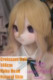 Croissant 148cm Kuku anime doll with blonde hair wearing JK uniform full-body view