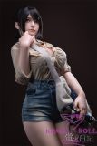 Firefly Diary doll wearing beige shirt and denim shorts with bag strap
