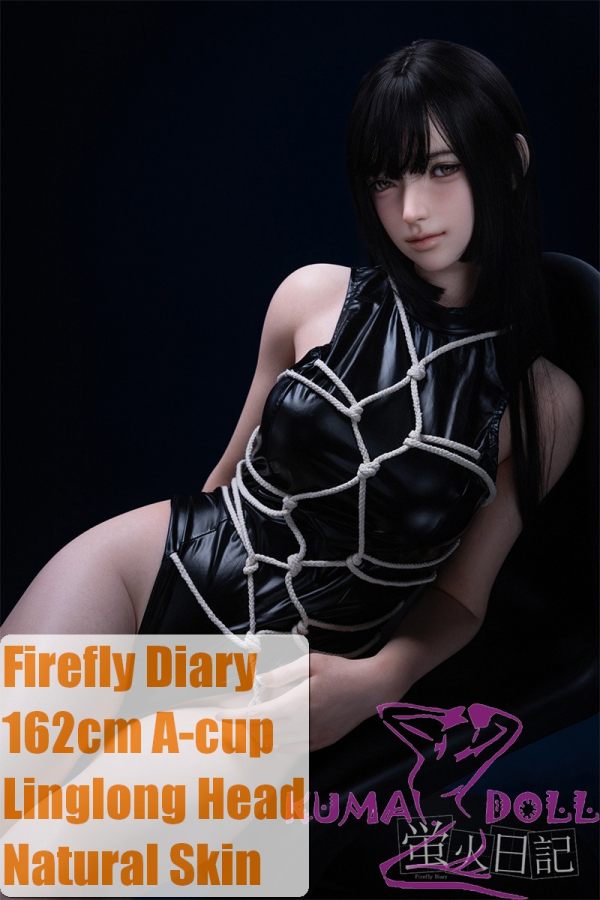 Firefly Diary 162cm A-cup Linglong Head Full Silicone Sex Doll With Body Make-up Sexy Bondage Agent