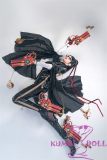 Realistic Bayonetta cosplay silicone doll with implanted eyebrows and eyelashes