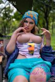 FANREAL 155cm/5ft1 F-Cup Kelly ROS Head Full Size Lifelike Silicone Sex Doll with Real Skin Texture on Hiking Adventure