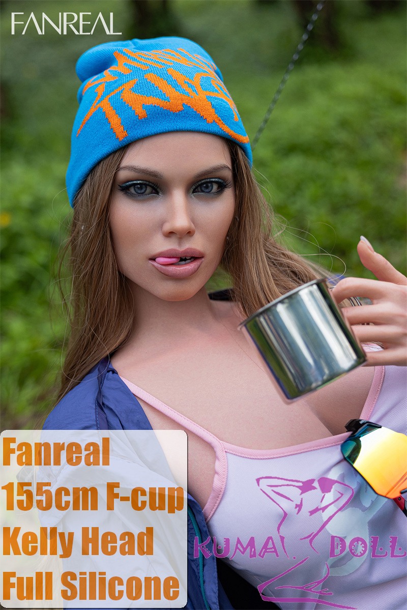 FANREAL 155cm/5ft1 F-Cup Kelly ROS Head Full Size Lifelike Silicone Sex Doll with Real Skin Texture on Hiking Adventure