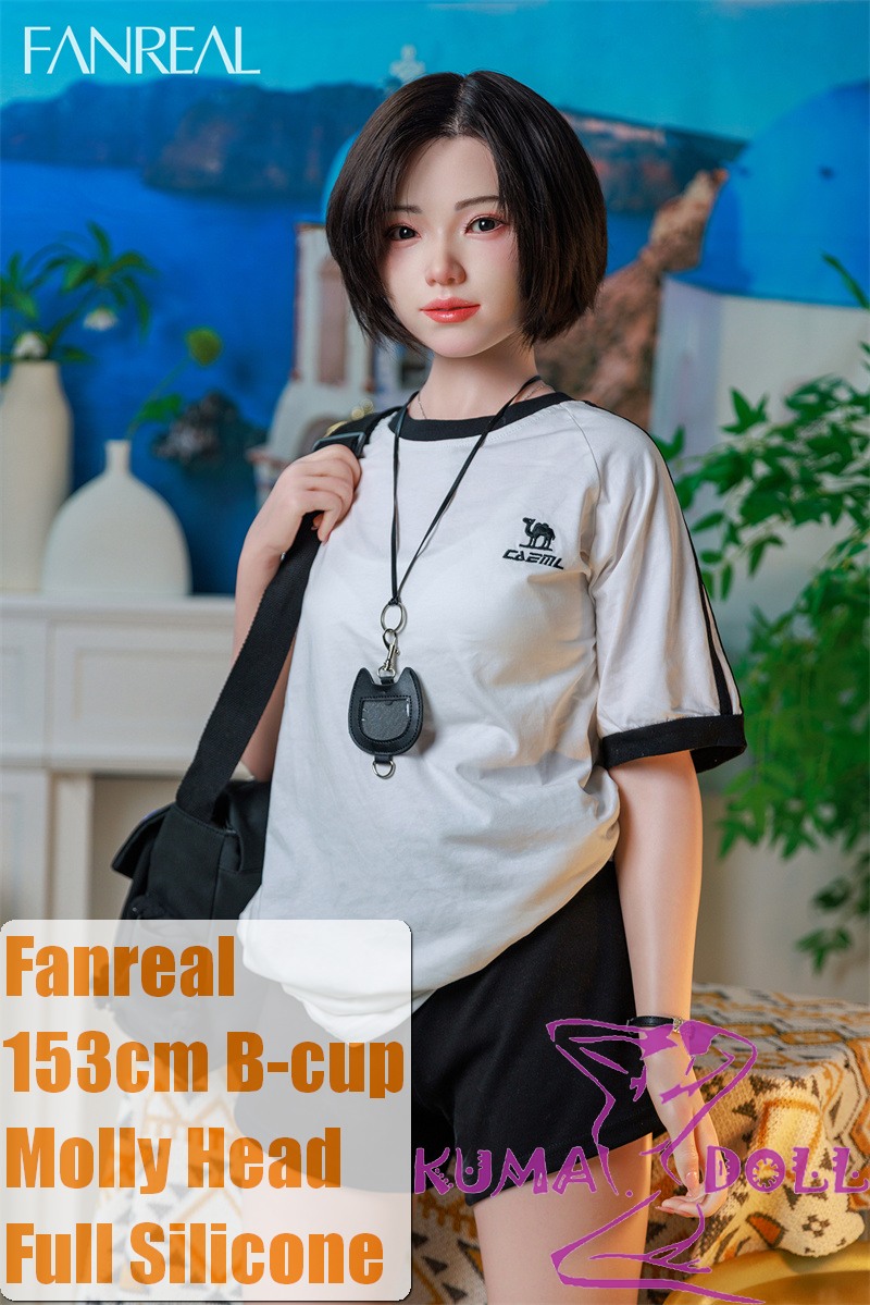 FANREAL 153cm/5ft B-Cup Molly Head Full Size Lifelike Silicone Sex Doll in Sportswear