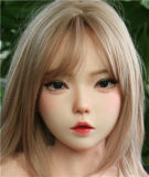 BQDOLL 160cm F-cup Xiaowu Head Full Silicone Sex Dolls with Skin Texture in Grey Sweater