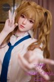 Close-up of Asuka head cosplay sex doll by Starpery