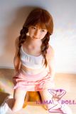 J-cute Doll Full Silicone Sex Doll 149cm/4ft9 A-cup with Silicone Head AGD02 in White Camisole