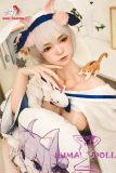Doll Senior Misaki Head 165cm B-cup Full Silicone Sex Doll with Rabbit Ear Costume Set