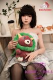 Doll Senior Misaki head 165cm B-cup full silicone sex doll holding a doll in her arms