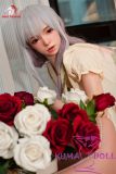 Doll Senior Misaki head 165cm B-cup full silicone sex doll holding fresh flowers