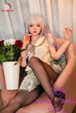 Doll Senior Misaki Head 165cm B-cup Full Silicone Sex Doll with Gray Long Hair