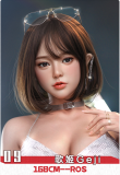 Doll Senior Misaki Head 165cm B-cup Full Silicone Sex Doll in Pink Camisole Dress