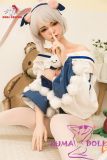 Doll Senior Misaki Head 165cm B-cup Full Silicone Sex Doll with Rabbit Ear Costume Set
