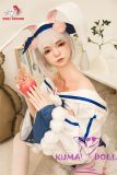 Doll Senior Misaki Head 165cm B-cup Full Silicone Sex Doll with Rabbit Ear Costume Set
