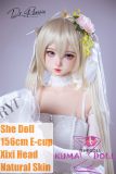 SHEDOLL 156cm E-cup Xixi head  love doll body material customizable in Wedding Dress