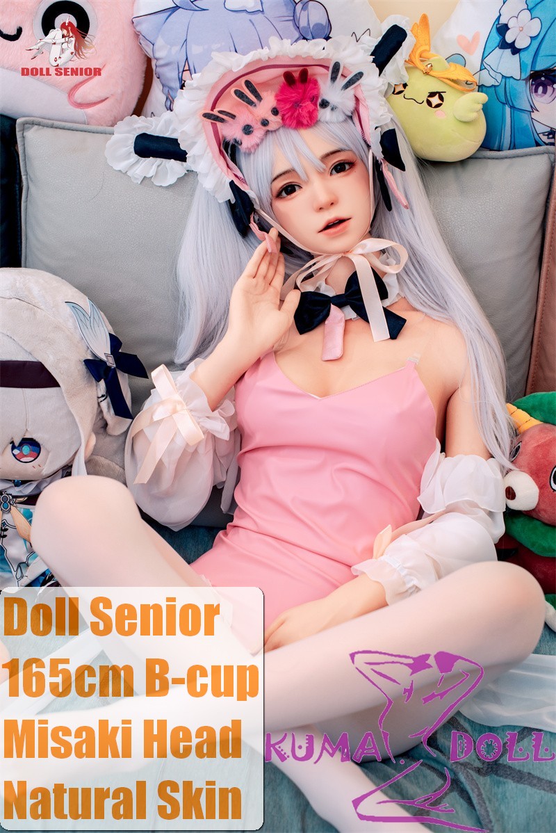 Doll Senior Misaki Head 165cm B-cup Full Silicone Sex Doll in Pink Camisole Dress