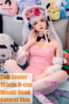 Doll Senior Misaki Head 165cm B-cup Full Silicone Sex Doll in Pink Camisole Dress