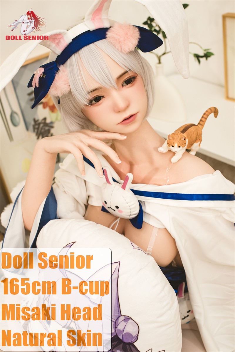 Doll Senior Misaki Head 165cm B-cup Full Silicone Sex Doll with Rabbit Ear Costume Set