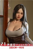 Doll Senior Misaki Head 165cm B-cup Full Silicone Sex Doll in Pink Camisole Dress