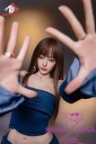 Doll Senior Songying Head 165cm B-cup Full Silicone Sex Doll Idol Stage Style with Denim Outfit