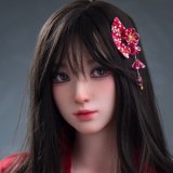 Real Lady Full Silicone Sex Doll 150cm E-cup Dark Tanned Skin R8 Head in Denim Shorts