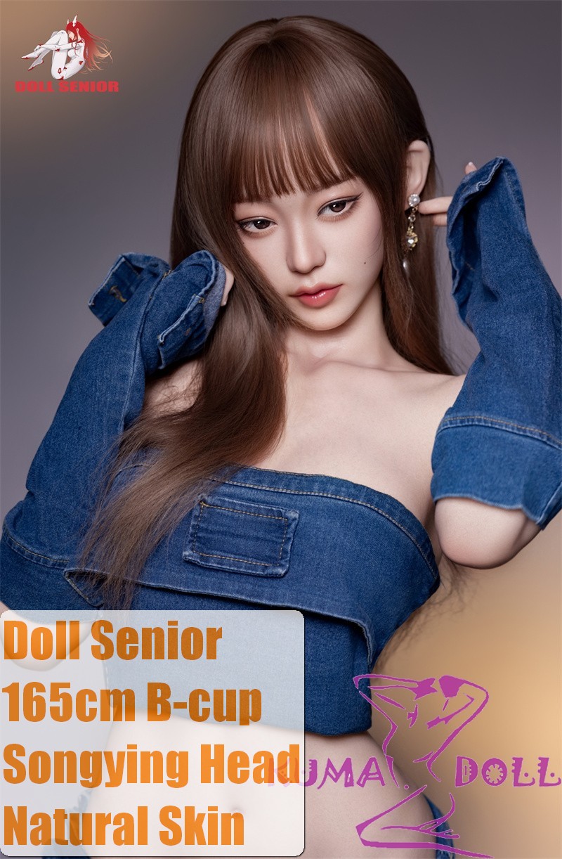 Doll Senior Songying Head 165cm B-cup Full Silicone Sex Doll Idol Stage Style with Denim Outfit