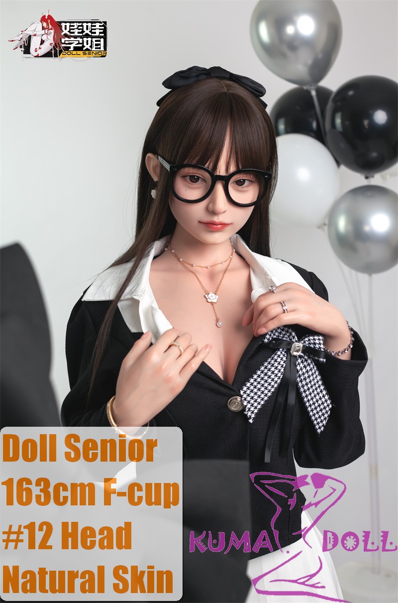 Doll Senior 12 Lengyue Head 163cm F-cup Full Silicone Sex Doll with Body Make-up White short skirt
