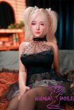JY Doll Silicone Material Love Doll 163cm/5ft4 D-Cup Caner head Blonde Twin Ponytail