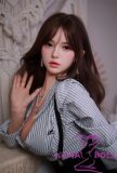 JY Doll Silicone Material Love Doll 163cm F-Cup Canshier Head in Striped Shirt