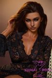 Real Lady Full Silicone Sex Doll 150cm E-cup Dark Tanned Skin R8 Head in Sexy Black Lace Dress
