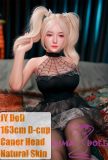 JY Doll Silicone Material Love Doll 163cm/5ft4 D-Cup Caner head Blonde Twin Ponytail