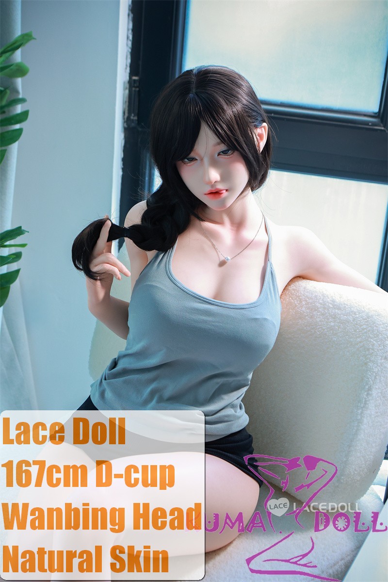LACE DOLL 167cm D-cup Wanbing Head Sex Doll Body Material Customizable in Gray Tank