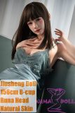 Jiusheng Doll Full Silicone Sex Doll 156cm B-cup Runa head in Lace Silk Sleepwear