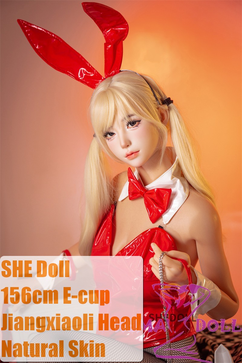 SHEDOLL 156cm E-cup Jiangxiaoli Head  Love Doll Body Material Customizable in Red Bunny Outfit