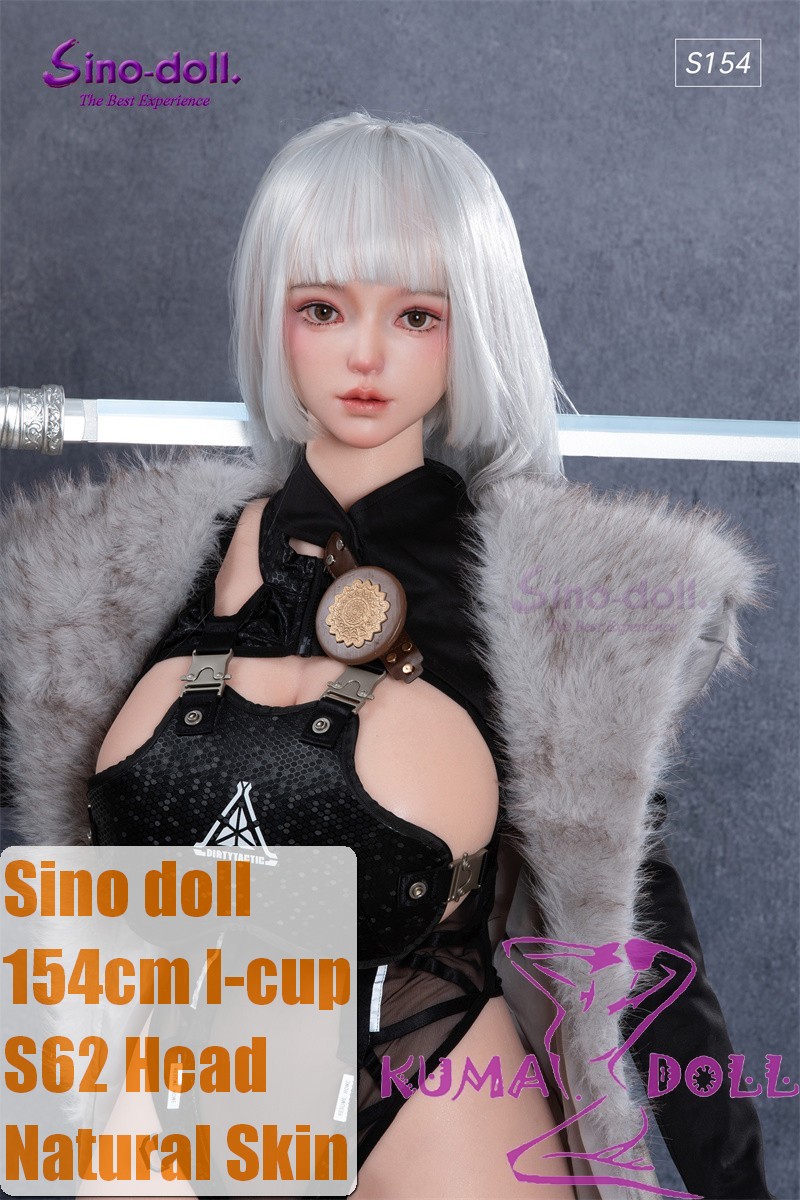 Sino Doll Soft-Max 154cm I-cup Silicone Sex Doll with Head S62 in Black Battle Outfit