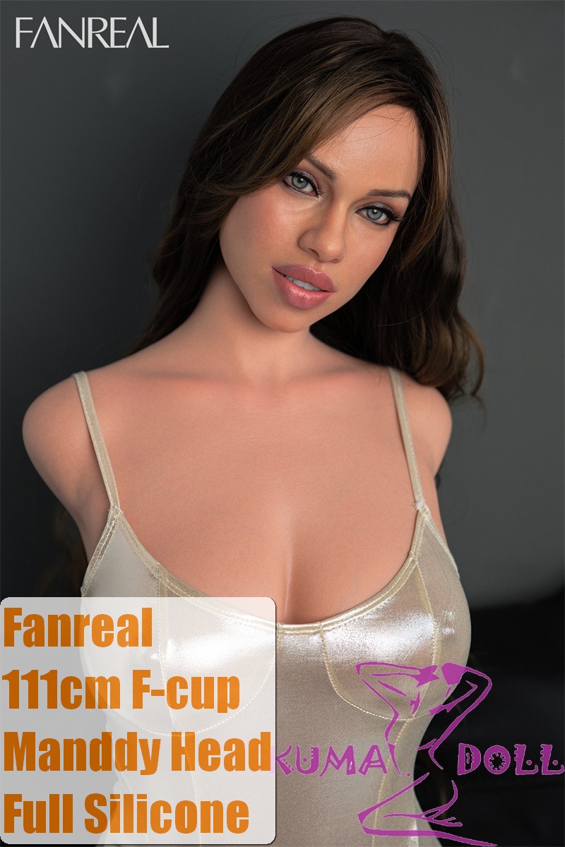 FANREAL 111cm F-cup Full Size Lifelike Silicone Sex Torso with Manddy Head Upper Body