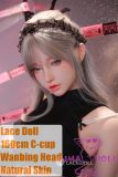 LACE DOLL 160cm C-cup Wanbing Head Sex Doll Full Silicone Silver Hair Beauty