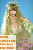 FUDOLL Full Silicone Sex Doll 169cm H-cup Ailita Head Green Elf