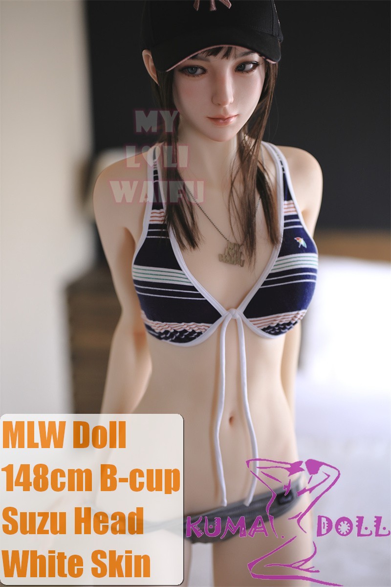 MLW Doll 148cm B-cup  Silicone head + TPE body Loli Sex Doll Suzu Head in Swimsuit