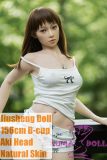 Jiusheng Doll Full Silicone Sex Doll 156cm B-cup Aki head Lifelike Home Outfit