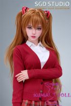 [Only 2 Left] SGD Studio SGD005 Head Asuka Cosplay Doll 62cm Full Silicone Anime Sex doll in Red School Uniform