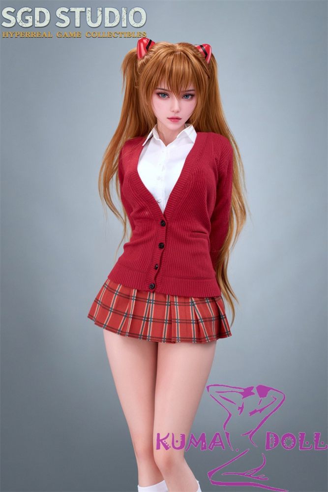 SGG005 Head Asuka SGD Studio Cosplay Doll 62cm Full Silicone Anime Sex doll in Red School Uniform SGG005 Head Asuka SGD Studio Cosplay Doll 62cm Full Silicone Anime Sex doll in Red School Uniform