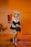 Small anime doll standing maid cosplay