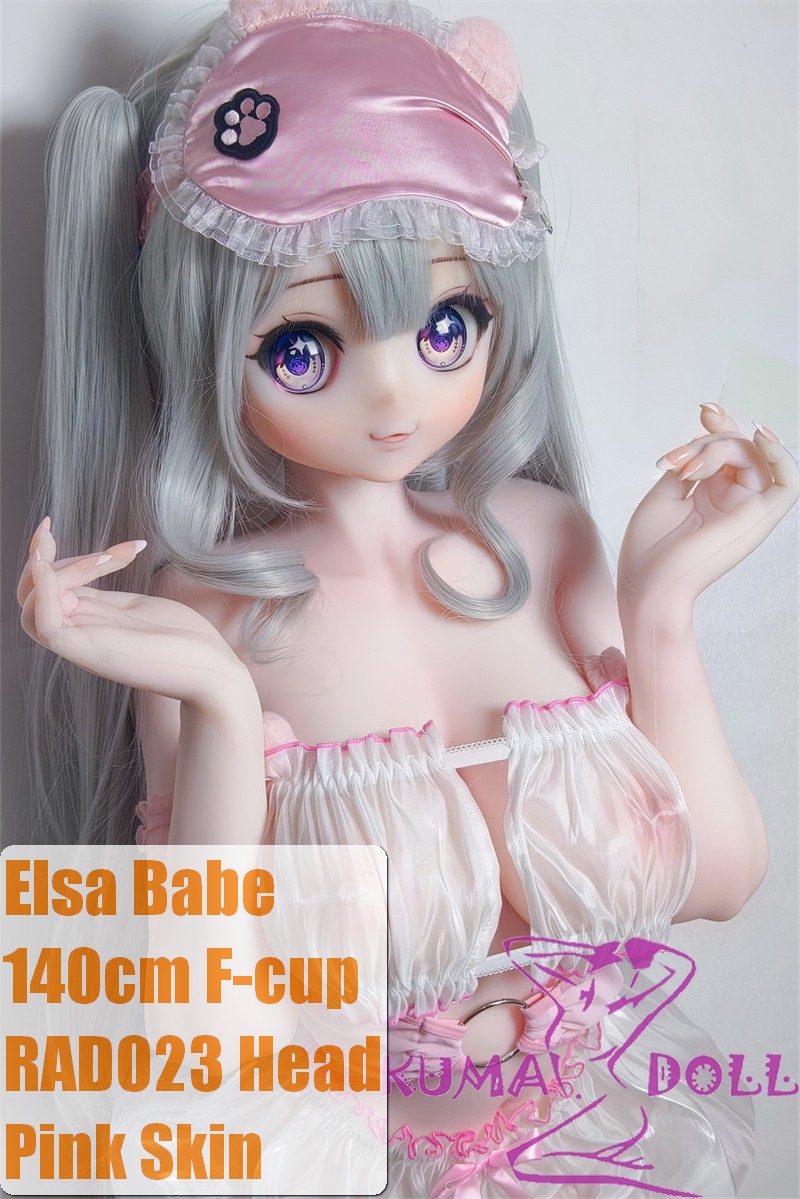 Elsa Babe 140cm F-cup RAD023 石川清美 Head Full Silicone Life Size Anime Sex Doll in Pink Eye Mask