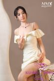 MMXDOLL 172cm D-cup Mengzhu Head Full Silicone Sex Doll in Beige Dress