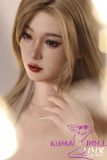 MMXDOLL 163cm D-cup Mengfan Head Full Silicone Sex Doll in Elegant Silver Nightdress