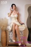 MMXDOLL 172cm D-cup Mengzhu Head Full Silicone Sex Doll in Beige Dress